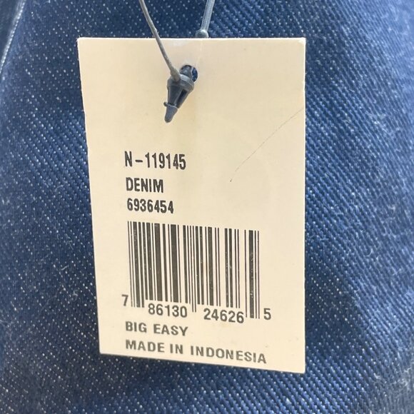 Nine West Women’s Denim With Brown Leather Strap & Gold Hardware Tote Bag Sz S - Picture 10 of 11